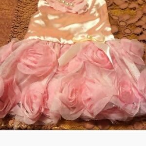 Elegant Pink Floral Kids Dress